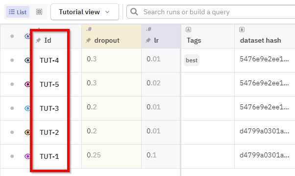 Where the Neptune ID is displayed in the app